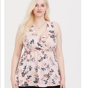❌SOLD❌ BLUSH FLORAL CHALLIS TANK